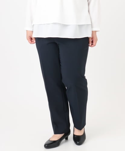 OLLBD23139 eur3 【大きいサイズ/11号サイズあり/洗える/セットアップ対応】Wクロスストレートパンツ