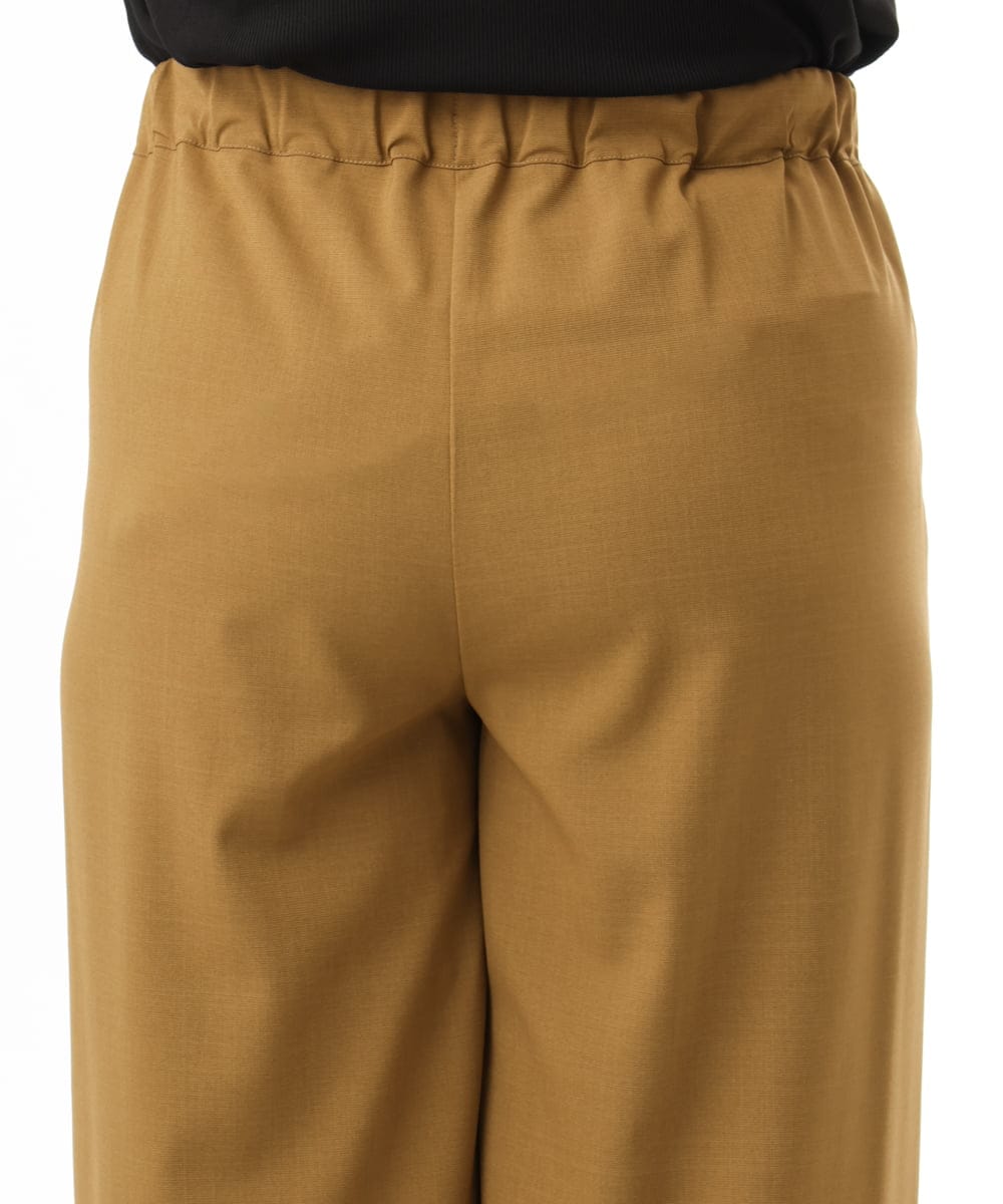 OLLFD18099 eur3(エウルキューブ) 【大きいサイズ】ストレッチワイドイージーパンツ キャメル