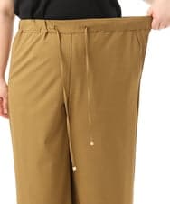 OLLFD18099 eur3(エウルキューブ) 【大きいサイズ】ストレッチワイドイージーパンツ キャメル