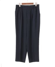 OLLGD08119 eur3(エウルキューブ) 【大きいサイズ/機能素材】洗えるカノコセンタープレスパンツ ネイビー