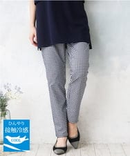 OLLGD15089 eur3(エウルキューブ) 【大きいサイズ/接触冷感】ハイパーストレッチパンツ ネイビー