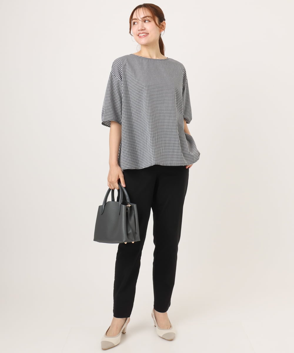 OLLGD15089 eur3(エウルキューブ) 【大きいサイズ/接触冷感】ハイパーストレッチパンツ ブラック