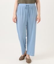 OLLGD20079 eur3(エウルキューブ) 【大きいサイズ】カットプリーツパンツ ブルー