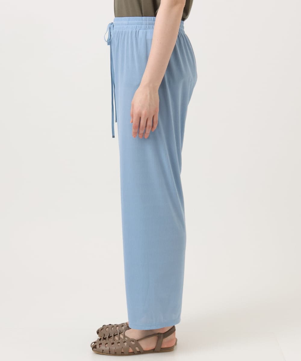 OLLGD20079 eur3(エウルキューブ) 【大きいサイズ】カットプリーツパンツ ブルー