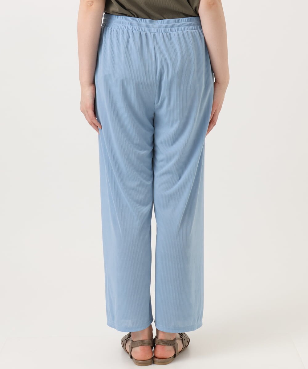 OLLGD20079 eur3(エウルキューブ) 【大きいサイズ】カットプリーツパンツ ブルー