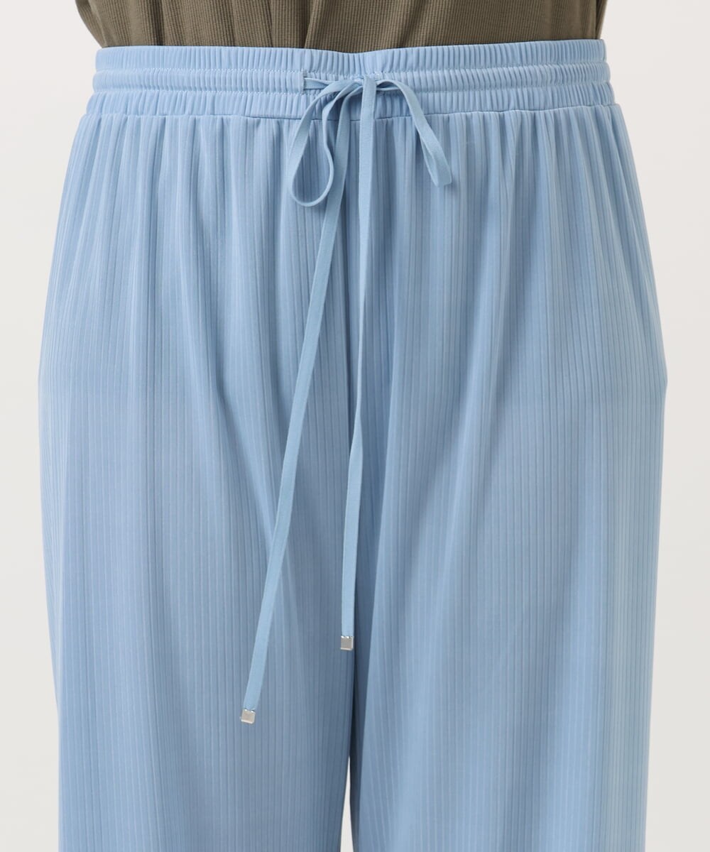 OLLGD20079 eur3(エウルキューブ) 【大きいサイズ】カットプリーツパンツ ブルー