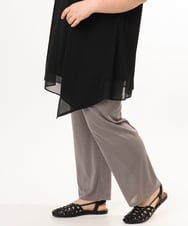 OLLGD20079 eur3(エウルキューブ) 【大きいサイズ】カットプリーツパンツ グレー