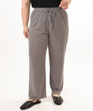 OLLGD20079 eur3(エウルキューブ) 【大きいサイズ】カットプリーツパンツ グレー