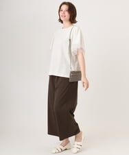 OLLID34099 eur3(エウルキューブ) 【大きいサイズ】エアリーメッシュイージーパンツ ダークブラウン