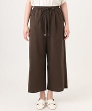 OLLID34099 eur3(エウルキューブ) 【大きいサイズ】エアリーメッシュイージーパンツ ダークブラウン