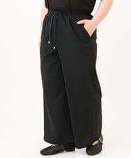 OLLID34099 eur3(エウルキューブ) 【大きいサイズ】エアリーメッシュイージーパンツ ブラック