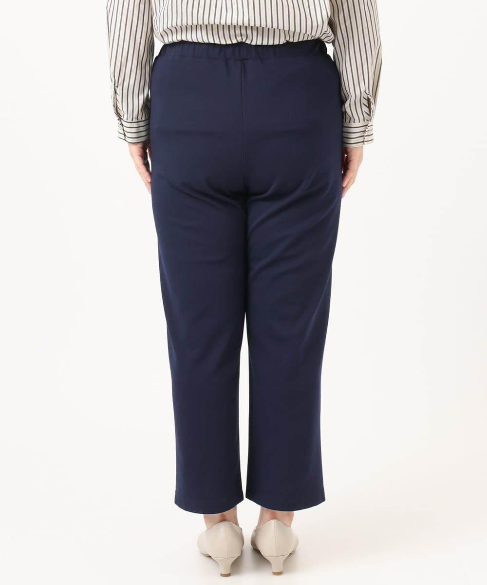 OLLKA03099 eur3(エウルキューブ) 【大きいサイズ】ポンチストレートパンツ ネイビー(57)