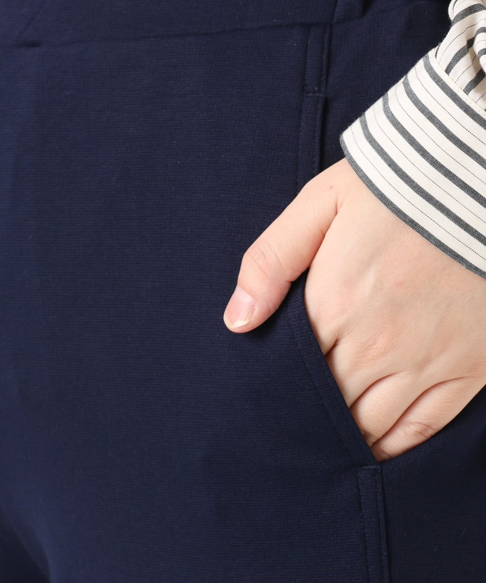 OLLKA03099 eur3(エウルキューブ) 【大きいサイズ】ポンチストレートパンツ ネイビー(57)