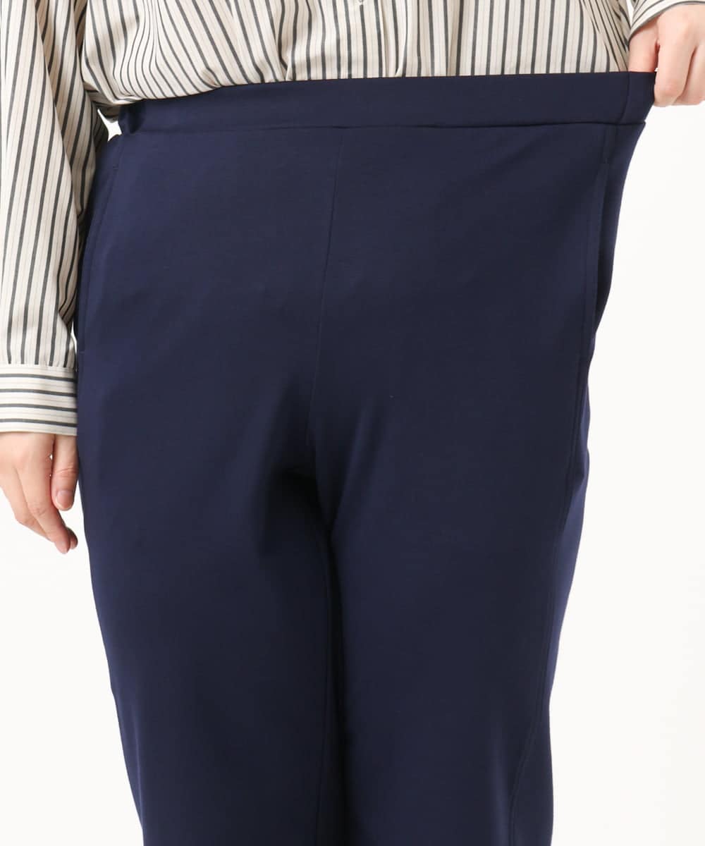 OLLKA03099 eur3(エウルキューブ) 【大きいサイズ】ポンチストレートパンツ ネイビー(57)