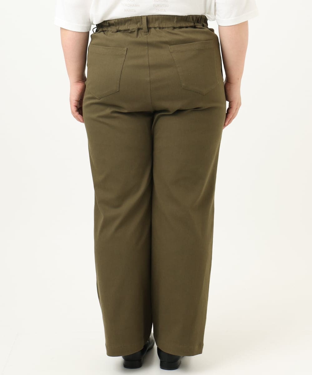OLLKA04099 eur3(エウルキューブ) 【大きいサイズ】ストレッチベイカーパンツ カーキ(36)