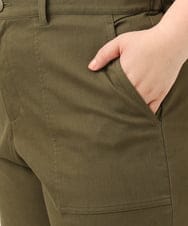 OLLKA04099 eur3(エウルキューブ) 【大きいサイズ】ストレッチベイカーパンツ カーキ(36)