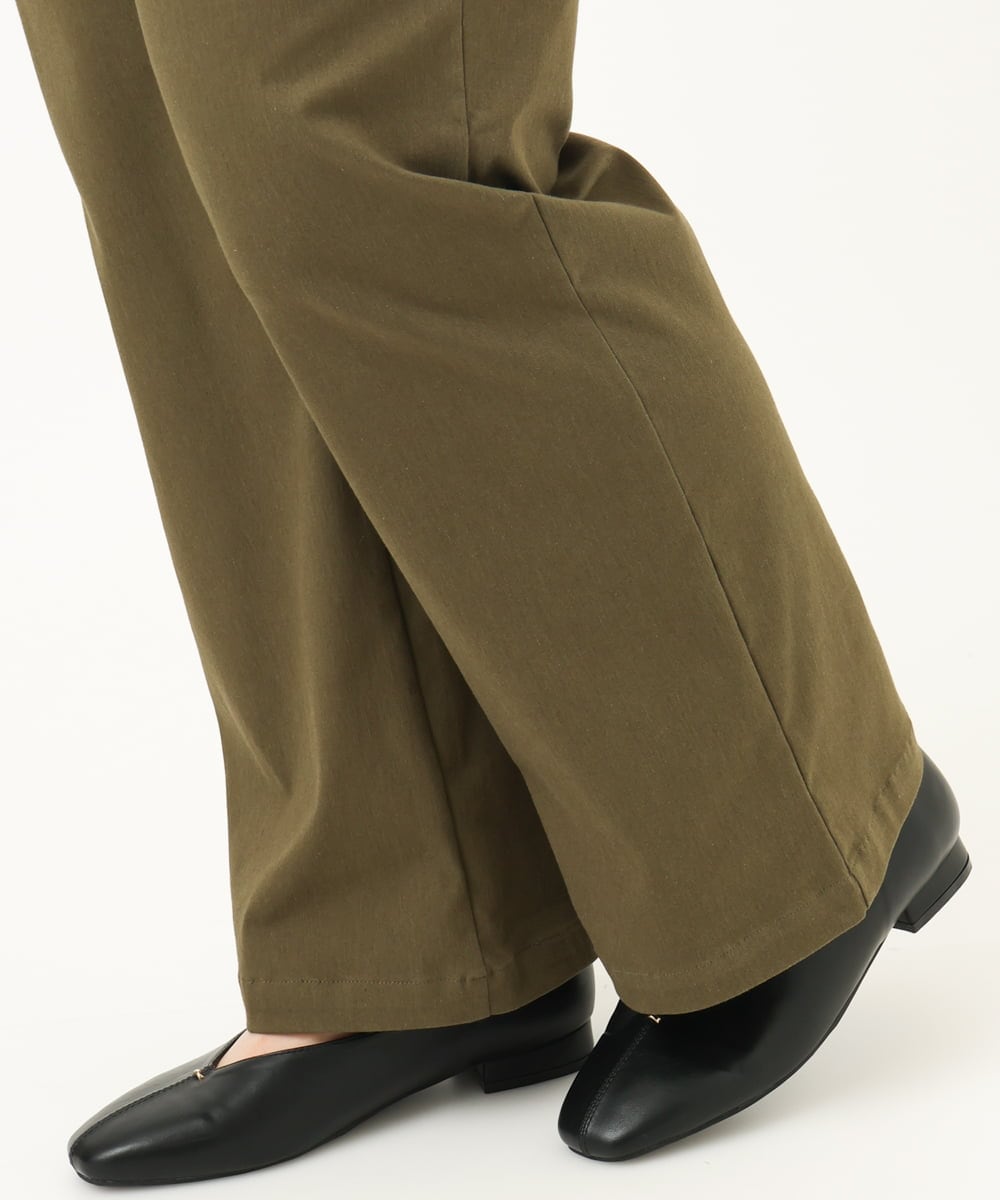 OLLKA04099 eur3(エウルキューブ) 【大きいサイズ】ストレッチベイカーパンツ カーキ(36)