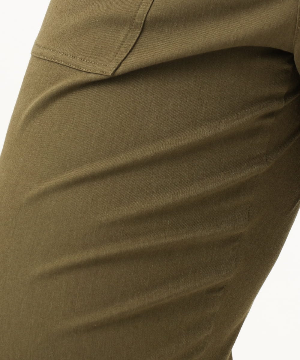 OLLKA04099 eur3(エウルキューブ) 【大きいサイズ】ストレッチベイカーパンツ カーキ(36)