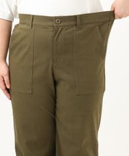 OLLKA04099 eur3(エウルキューブ) 【大きいサイズ】ストレッチベイカーパンツ カーキ(36)