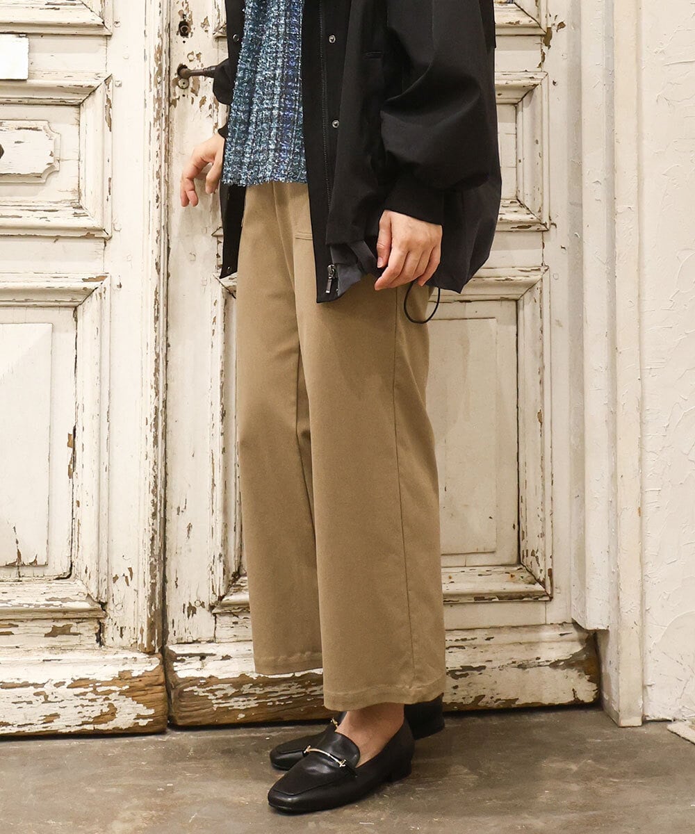 OLLKA04099 eur3(エウルキューブ) 【大きいサイズ】ストレッチベイカーパンツ モカ(84)