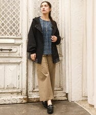 OLLKA04099 eur3(エウルキューブ) 【大きいサイズ】ストレッチベイカーパンツ モカ(84)