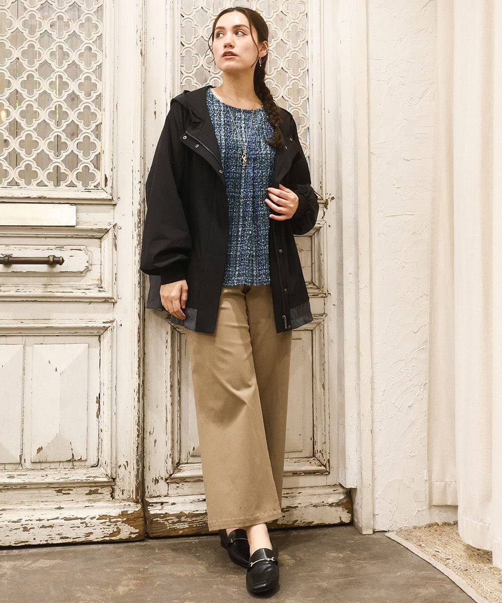 OLLKA04099 eur3(エウルキューブ) 【大きいサイズ】ストレッチベイカーパンツ モカ(84)
