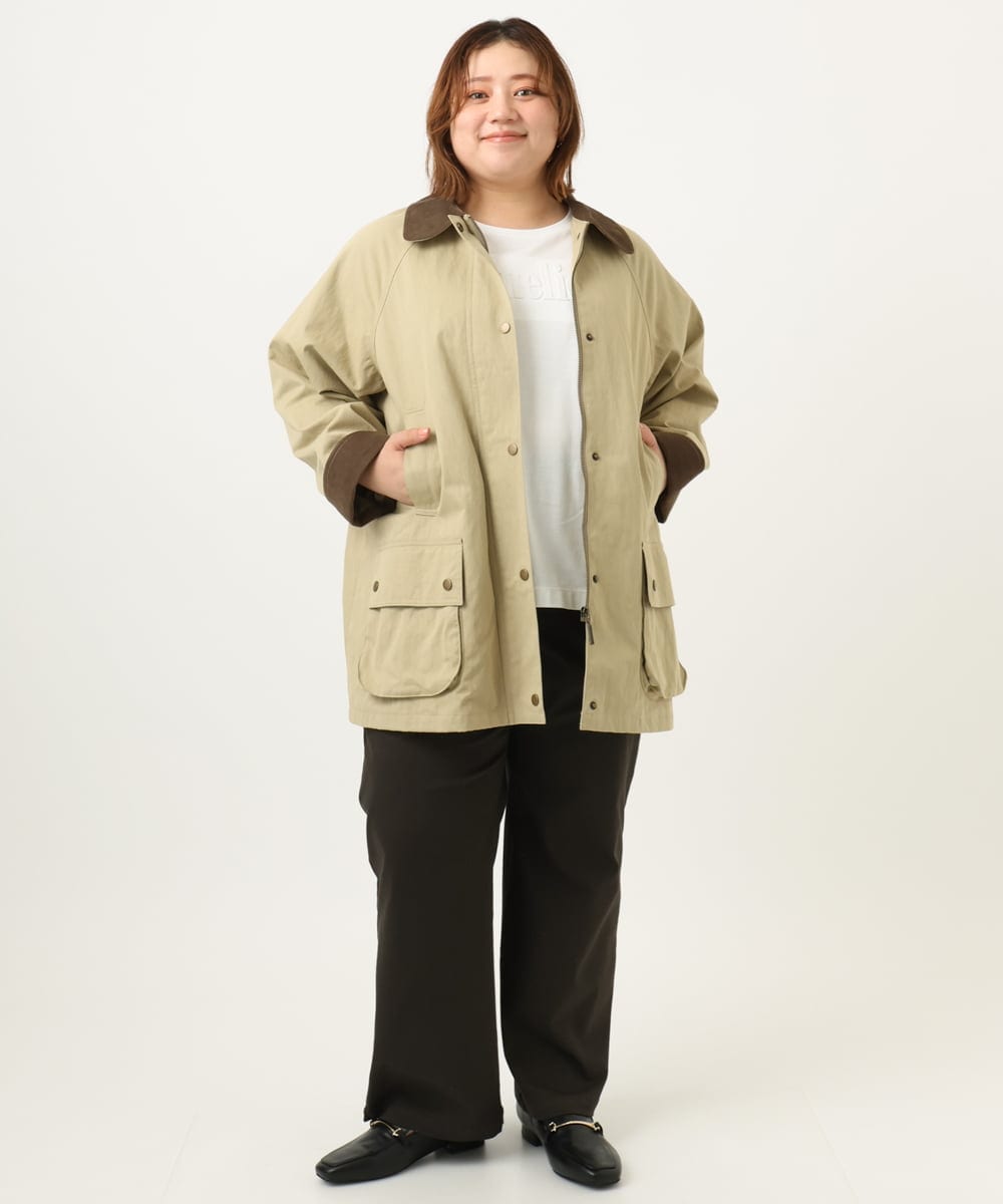 OLLKA04099 eur3(エウルキューブ) 【大きいサイズ】ストレッチベイカーパンツ ダークブラウン(87)