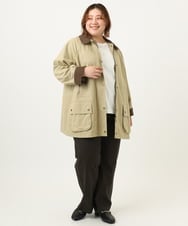 OLLKA04099 eur3(エウルキューブ) 【大きいサイズ】ストレッチベイカーパンツ ダークブラウン(87)