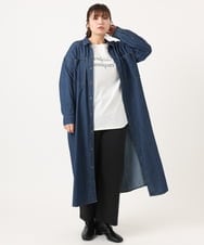 OLLKA04099 eur3(エウルキューブ) 【大きいサイズ】ストレッチベイカーパンツ ブラック(94)