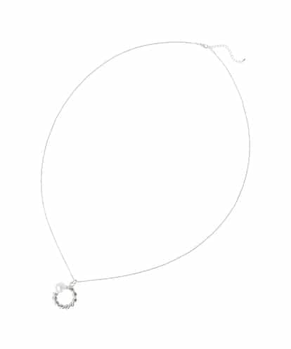 OZ2FA11039 eur3 メタルサークルパールロングネックレス