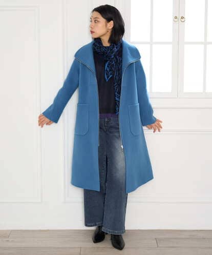 PHUAG32800 GEORGES RECH(小さいサイズ) Pure Super100sリバービルドネックロングコート
