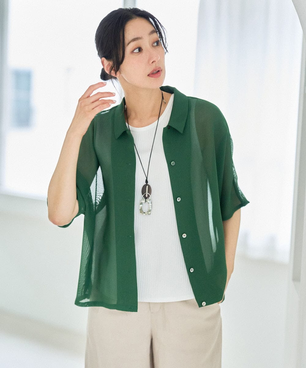 PZBGF55210 GEORGES RECH(ジョルジュ・レッシュ) シアードルマンブルゾンシャツ グリーン