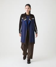 RBFAG35390 HIROKO BIS(ヒロコ ビス) ストライプジャカードニットロングカーディガン ダークグレー