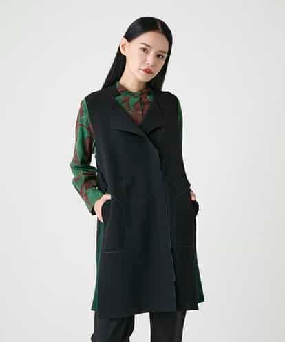 RBFAG45390 HIROKO BIS バイカラーニットロングジレ