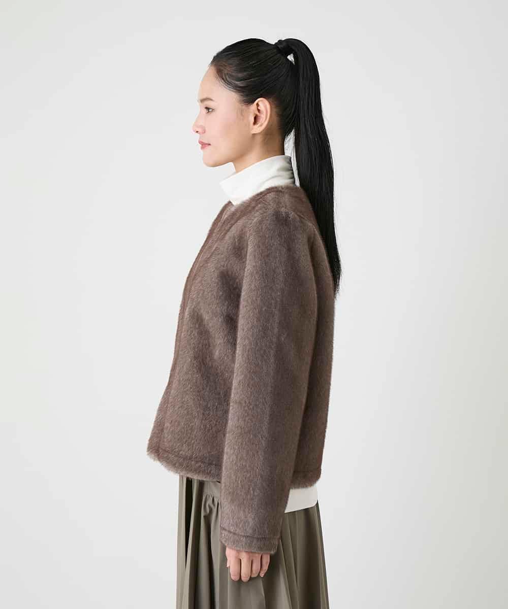 RBJAG40490 HIROKO BIS(ヒロコ ビス) エコファーショートジャケット ベージュ