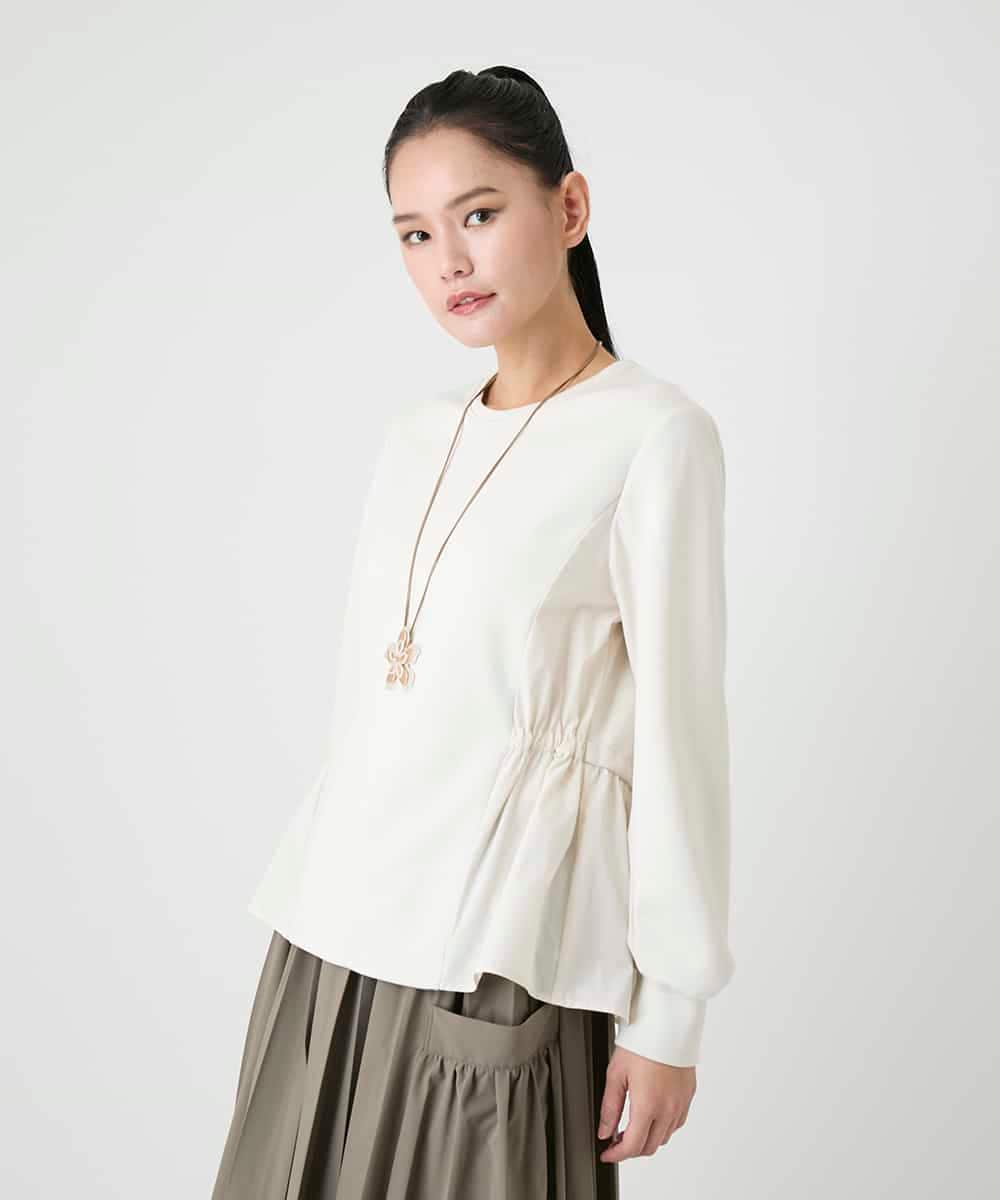 RBKAG10260 HIROKO BIS(ヒロコ ビス) ストレッチダンボールドッキングプルオーバー /洗える アイボリー