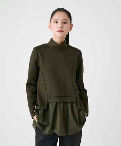 RBKAG11280 HIROKO BIS ストレッチダンボールドッキングデザインチュニック /洗える