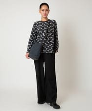 RBLAF30230 HIROKO BIS(ヒロコ ビス) 【アルガンオイル加工】ストレッチワイドパンツ /洗える ベージュ