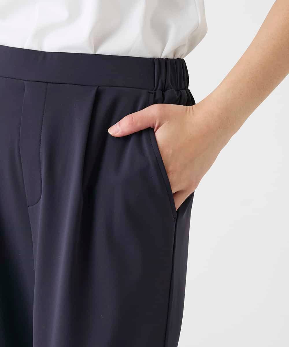 RBQAG60190 HIROKO BIS(ヒロコ ビス) 裏起毛ストレッチベーシックパンツ /洗濯機で洗える ネイビー
