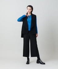 RHLJF19360 HIROKO KOSHINO(ヒロココシノ) サテンジョーゼットアンクルパンツ /洗える ベージュ