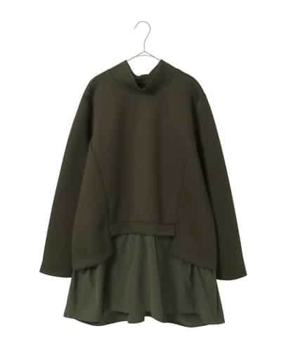 RLKAG11300 HIROKO BIS GRANDE 【大きいサイズ】ストレッチダンボールドッキングデザインチュニック /洗える