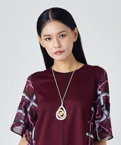 RP2JD02090 HIROKO BIS ニュアンスサークルパーツネックレス