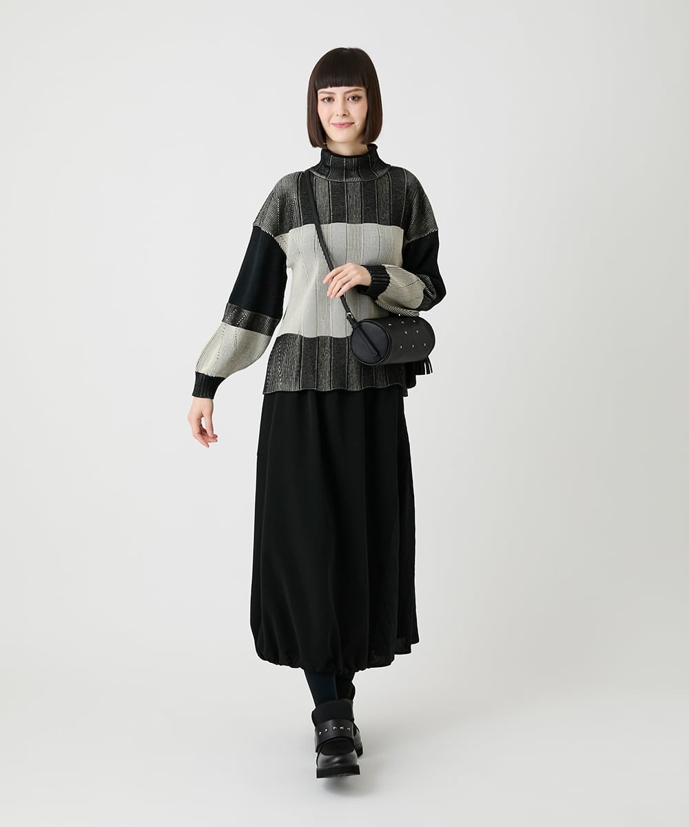 RP6LE17210 HIROKO BIS(ヒロコ ビス) スタッズスリップインブーツ ブラック