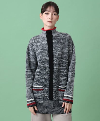 RSFAG10540 TRUNK HIROKO KOSHINO 杢調ハイネックニットプルオーバー